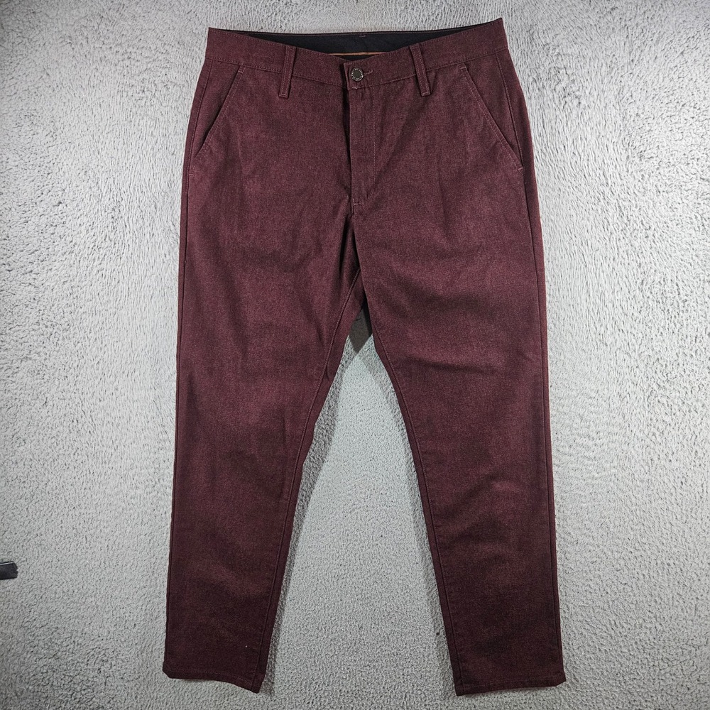AG Adriano Goldschmied Everett Slim Straight Burgundy‎ Pants Mens 29 (30x28)